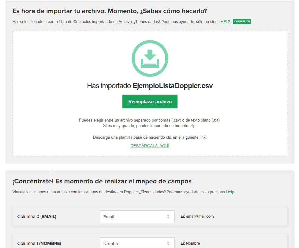 importar lista