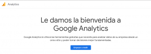 crear cuenta en google analytics