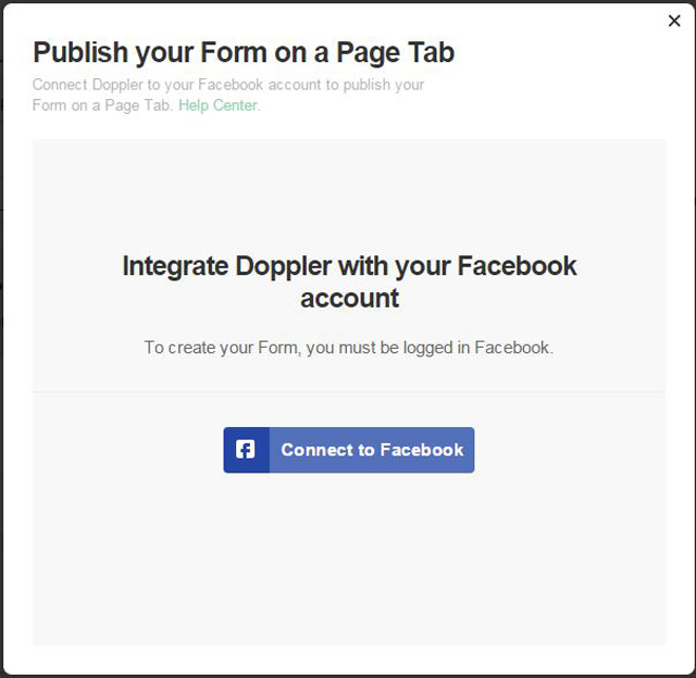 Integrate Facebook Form at Doppler