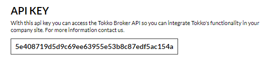 Copy and paste your Tokko API Key into your Doppler account.