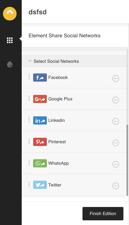 Share in WhatsApp: select social networks