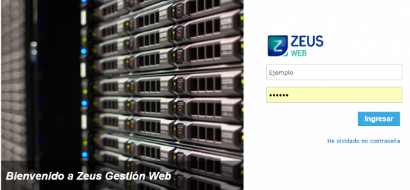 Ingresa a tu cuenta de Zeus Gestión Web.