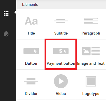 Select the “Payment button” element.