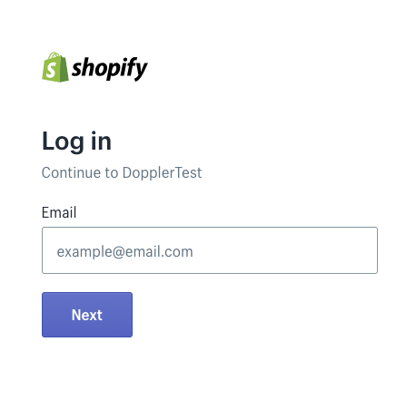 Log in Shopify