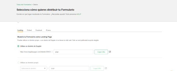 funcionalidades de doppler para empretienda formulario como landing page