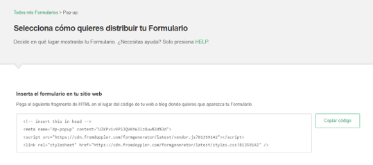 funcionalidades de doppler para empretienda distribuir formulario pop up