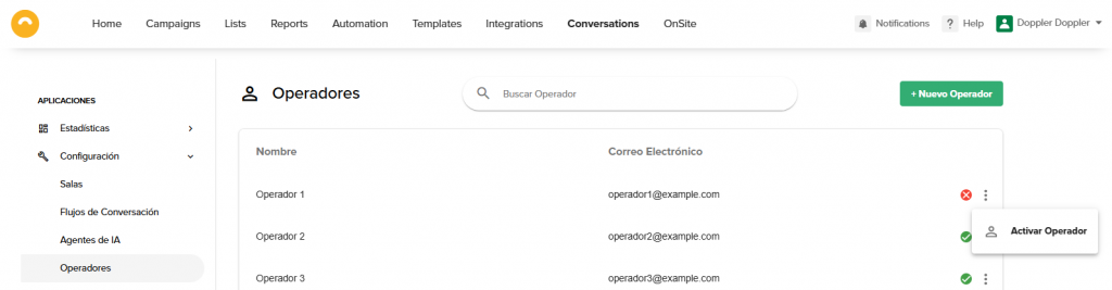 Activate Operator
