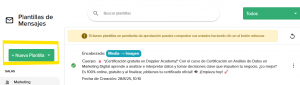plantillas predefinidas de WhatsApp